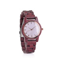 OEM Custom wood watch women wooden wrist watch analog quartz lady wristwatch